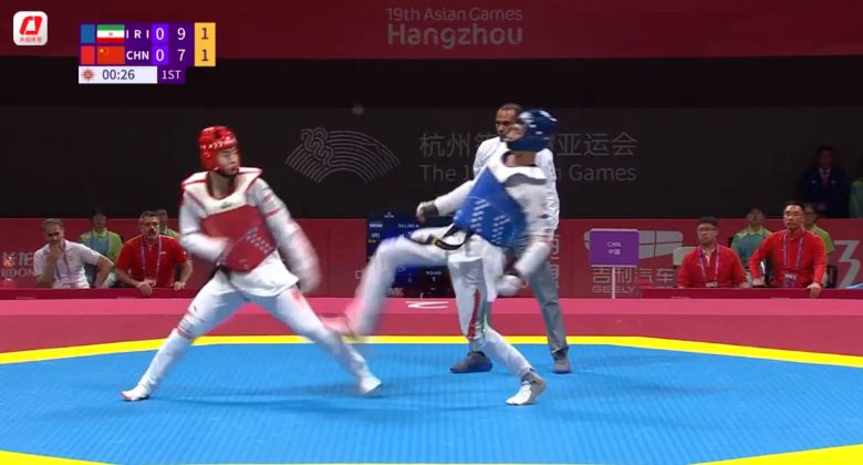 宋兆祥勇夺杭州亚运会跆拳道男子80公斤以上级金